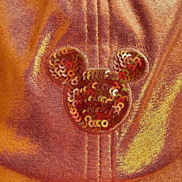 Disney Accessories - Disneyland Baseball Cap Adults Peach Punch Orange Sequin OS Hat NWT